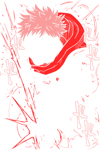 Yuji Itadori Kaisen - Jujutsu - Manga, Tokyo, Angry, Japanese Art, Aesthetic, Manga Style, Zylixzen, Aggressive, Gamer, Otaku, Gift, Cool, Kawaii, Anime