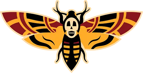 Moth Minimal Cannibal Character - moth, psychology, retro, thriller, movie, suspense, 90s movies, 90s, actor, buffalo bill, cannibal, geometric, hollywood, horror, minimalist