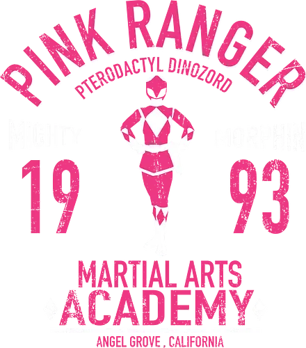 Pink Ranger Academy - Mighty Morphin 1993 - pink ranger, kimberly hart, 90er kleidung, mighty morphin, pterodactyl dinozord, teetan, angel grove, rosa ranger, super sentai, amy jo johnson, zordon, vintage kunst, its morphin time, tokusatsu, power t-shirt