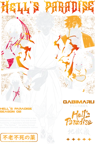 Hell’s Paradise – Island of Immortality - hells paradise, jigokuraku, gabimaru, ninja anime, dark fantasy anime, supernatural island, immortality quest, shonen manga, japanese anime, anime art, deadly trials, executioners, action anime, manga series, anime aesthetic