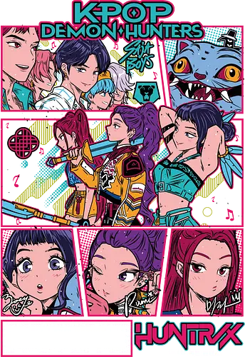 Huntrix – Elite Hunters - huntrix, hunter squad, anime hunters, monster hunting, action anime, dark fantasy, battle squad, anime team, manga style, japanese anime, anime art, elite fighters, hunter guild, combat anime, anime aesthetic