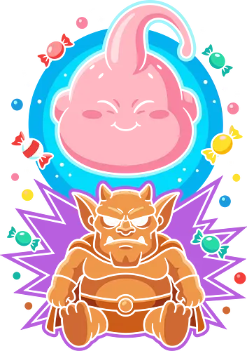 Candy King - funny demon t-shirt, cartoon monster tee, anime-style character shirt, candy king apparel, retro cartoon print, kawaii vs evil, t-shirt design for gamers, playful graphic tee, unique illustrative clothing, geek culture merchandise, character art shirt, monster duality, sweet tooth clothing, collectible cartoon apparel, funny villain shirt