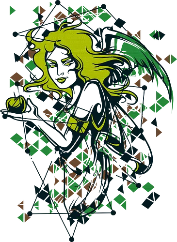 Cyber Angel Aesthetic Neon Green Glitch - Angel, Vaporwave, Glitch Art, Futuristic, Gaming, Synthwave, Sci-Fi, Wings, Geometric, Neon Green, Digital Girl, Techno, Anime Aesthetic, Otaku, Techwear.