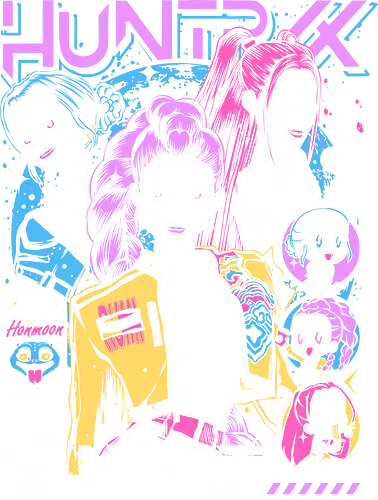 Huntrix – Rise of the Hunters - huntrix, hunter squad, rising hunters, anime battle team, monster hunting, action anime, dark fantasy, combat unit, anime warriors, manga style, japanese anime, anime art, hunter guild, power rise, anime aesthetic