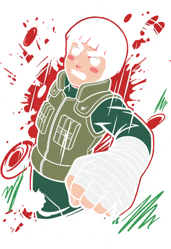 ROCK LEE EIGHT GATES PUNCH - rock lee t-shirt, naruto shippuden apparel, eight gates technique merch, anime action graphic tee, taijutsu ninja shirt, konoha hidden leaf apparel, detailed character illustration, shonen anime merchandise, powerful punch art, red and white splatters design, anime streetwear for men, high-quality anime print, naruto fan gifts, rock lee fan art, action-pose shirt