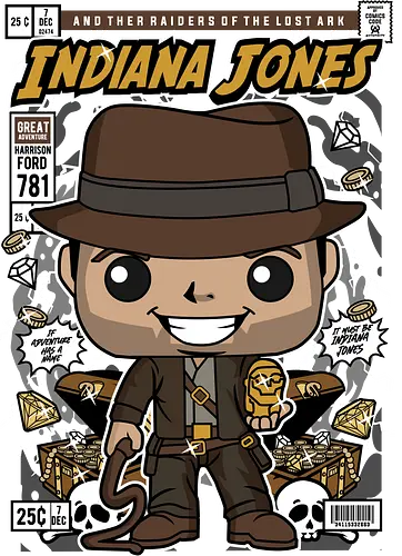 Adventure Explorer - explorer hero, adventure movie, archaeologist, treasure hunter, funko style, chibi adventurer, pop figure style, stylized character, collectible design, action hero, cinematic icon, classic film, adventure aesthetic, cute stylized