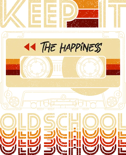 Keep it Old School - Rewind The Happiness Mixtape - music, 80s, 90s, audio cassette, cassette, cassette tape, metal, mixtape, music lover, musician, nostalgia, old school, retro, rock, vintage