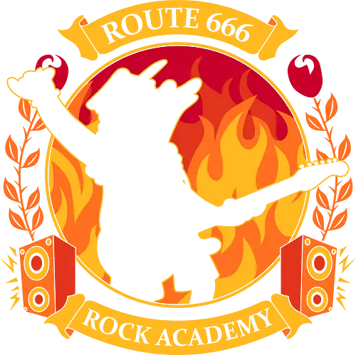 Route 666 Rock Academy  - music, 90s, cartoons, funny, heavy metal, hell, humor, metal, music lover, musician, retro, rock, school bus driver, vintage, tv show