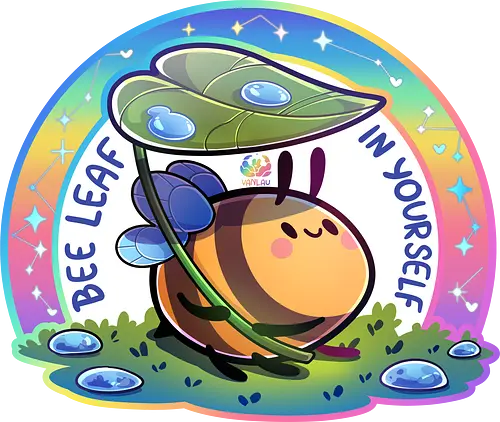 Bee Leaf in Yourself - Bee, Biene, niedlich, cute, comic, motivation