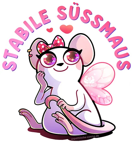 Stabile Süßmaus - süßmaus, maus, stabil, Fee, niedlich, comic, cute