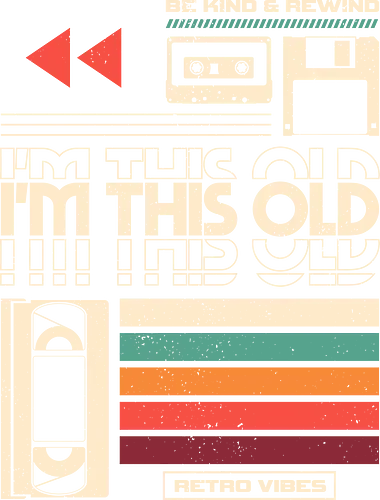 Im This Old V2  - retro vintage aesthetic, audiophile, cassette, cassette tape, computer, developer, floppy disk, music, music lover, nostalgia, retro cassette, tape, vhs, video cassette, vintage