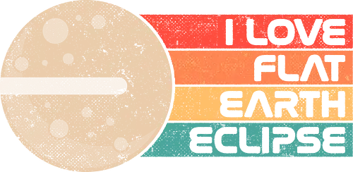 I Love Flat Earth Eclipse - koalatees, koala, eclipse, moon joke, flat earth, sarcastic, ironic, anti-science, science joke, meme, funny, cosmic, retro