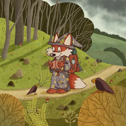 Wanderfuchs - Fuchs, Witch, Hexe, Zauberer, Fantasy, Wanderung, PnP, TTRPG