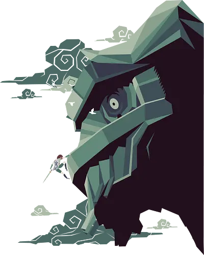 Shadow of the Colossus - Wander vs Epischer Koloss - boss kampf, teetan games, shadow of the colossus, wander, agro, team ico, fumito ueda, playstation 2, riesen koloss, sce japan studio, ps2 spiel, verbotene lande, art game, konzeptkunst, gaming kultur