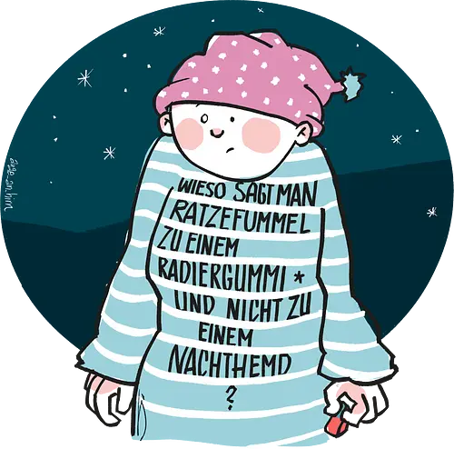 Ratzefummel - Ringelpulliweisheit, Ringelpulli, Spruch, Weisheit, Lebensweisheit, handgezeichnet, Augeanhirn