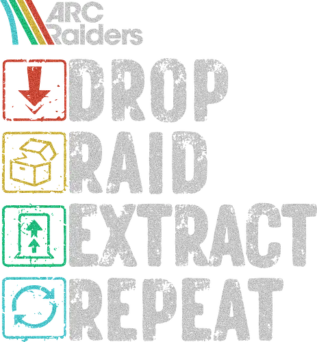 Arc Raiders: Drop, Raid, Extract, Repeat - Arc Raiders Gamer T-Shirt, Arc Raiders: Drop, Raid, Extract, Repeat, Arcade Game Player Tee, Retro Video Game Shirt, Gaming Fan Gift, Vintage Gaming Apparel