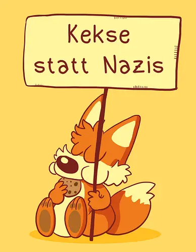 Kekse statt Nazis (mit Background) - Fuchs, Kekse