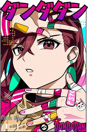 Momo Ayase – Paranormal Battle Queen - dandadan, momo ayase, paranormal fighter, yokai battle, action comedy anime, strong anime girl, manga anime, japanese animation, anime illustration