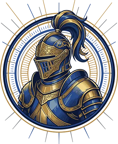 Golden Knight - ceremonial armor t-shirt, medieval history fan merch, golden filigree armor top, valiant hero clothing, classic paladin streetwear, golden knight shirt, royal paladin t-shirt, medieval armor graphic tee, fantasy warrior clothing, heroic knight emblem top, blue and gold armor design, vintage heraldry apparel, tabletop rpg fan gift, majestic knight t-shirt, chivalry aesthetic clothing, ornate plate armor art, royal blue knight shirt, epic fantasy streetwear, knightly plume graphic