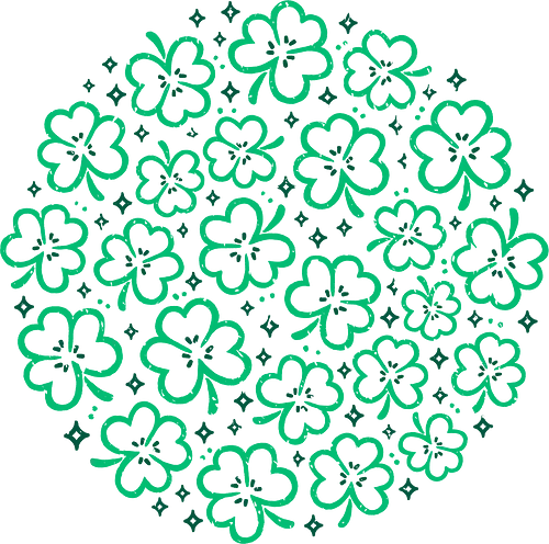 Green Shamrocks St Patrick Pattern - shamrock, clover, st patrick, st paddy, green, lucky, irish, lucky charm, seamless, texture, pattern, holiday, gift, xmorfina