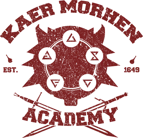 Kaer Morhen Academy Est. 1649 - The Witcher - the witcher t-shirt, kaer morhen, schule des wolfs, geralt von riva, gamer kleidung, hexer zeichen, hexer akademie, teetan, the witcher netflix, cd projekt red, vesemir, monsterjäger, witcher 3, vintage design, witcher serie