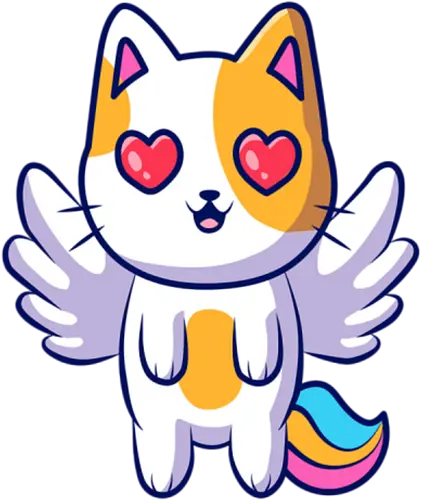 Gato Ángel Volando - Amor, Gato, Corazón, Animal, Animales, Rojo, Lindo, Gatos, Naranja, Adorable, Gatos Lindos, Volando, Ángel, Arte de Fan, Encanto, Desguace, Chatarra