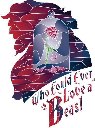 Who Could Ever Love a Beast - Die Schöne und das Biest - schöne und biest t-shirt, who could ever love beast, verzauberte rose, disney kleidung, belle und biest, teetan, glaskuppel, wahre liebe, disney klassiker, tale as old as time, lumiere, disney animation, märchen, transformation, fallende blütenblätter