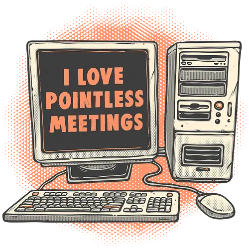 Pointless Meetings - Office, work, meeting, funny, humor, computer