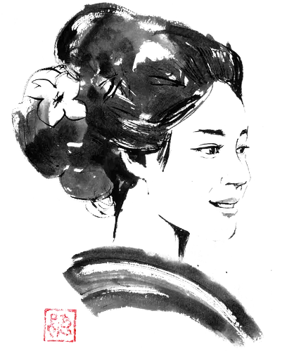 young geisha - geisha, sumie, japan