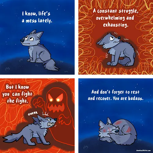 Fight the Fight - Wolf, mental Health, depression