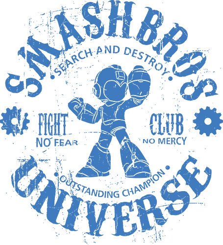 Smash Bros Fight Club - Gaming Fighter - mega man t-shirt, smash bros fighter, fight club, gamer kleidung, blue bomber, teetan, robot master, super smash bros, mega buster, vintage kunst, mega man x, grunge kunst, champion fighter
