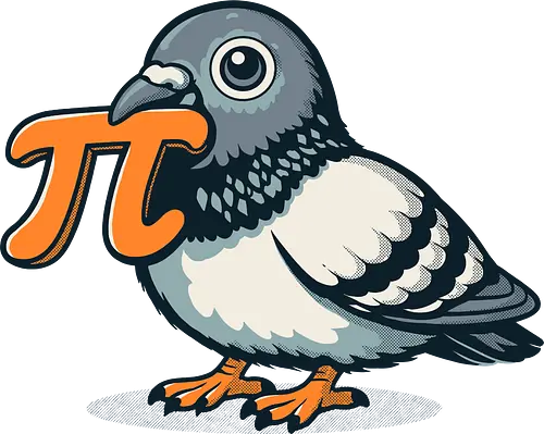 Pi Geon - street, cool, gift, creative, pigeon, pi, math, bird, clever, geek, urban, funny, science, nerd, city, smart, quirky, humor, numbers, genius