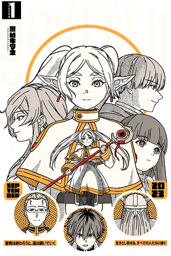 Frieren 1 - frieren beyond journeys end, fantasy anime, elf mage, emotional journey, adventure manga, magic world, japanese anime, anime art