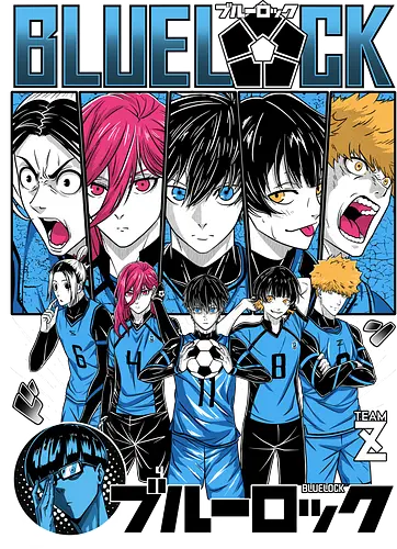 Blue Lock team z - blue lock, soccer anime, intense sports anime, striker training, egoist player, shonen sports, manga series, anime art