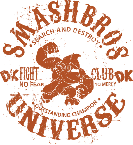 Smash Bros Fight Club - Kong DK - donkey kong t-shirt, smash bros kämpfer, dk fight club, nintendo kleidung, shigeru miyamoto, teetan, riesen schlag, suchen zerstören, keine gnade, super smash bros, donkey kong country, dk crew, grunge kunst, herausragender champion, smash universum