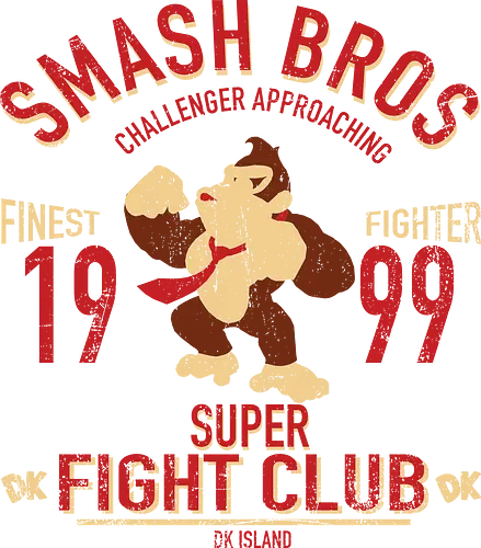 DK Oberster Kämpfer - Vintage Kong - donkey kong t-shirt, smash bros kämpfer, dk insel, nintendo kleidung, shigeru miyamoto, teetan, super fight club, donkey kong country, herausforderer naht, 90er gaming, rare spiele, riesen schlag, king k rool, vintage kunst, bester kämpfer