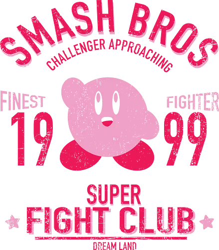 Dream Land Fight Club - Pink Fighter - super fight club, herausforderer naht, kirby kopie, 90er gaming, kirby pink, klassisches nintendo, vintage kunst, bester kämpfer, kirby t-shirt, smash bros kämpfer, traumland, nintendo kleidung, hal laboratory, teetan, pop star
