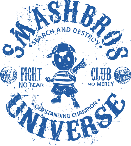 Smash Bros Fight Club - Ness EarthBound - earthbound t-shirt, ness smash bros, mother 2, nintendo kleidung, hal laboratory, teetan, pk fire, super smash bros, snes kult, klassisches rpg, giygas, eagleland, grunge kunst, herausragender champion, smash universum