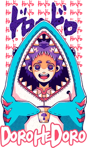 HEIWA SHARKS! - dorohedoro, anime, manga, ebisu, shark, heiwa sharks, cute, kawaii