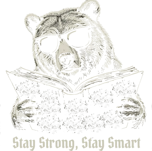 Cooler Bär Liest Buch Dunkle Vintage Illustration - Bär Sonnenbrille, starker Bär, bleib klug, dunkles Vintage, lesender Bär, Bär Fan, mächtiges Tier, Bücherliebhaber, Kratzerkunst, düstere Ästhetik, Grizzlybär, dunkler Humor, Retro Tier, Bärenkunst
