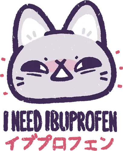 Ibuprofen Cat Meme - ibuprofen cat, meme, funny, painkiller, menstruation, period, medicine, medical, pain, analgesic, chronic pain syndrome, neko, xmorfina