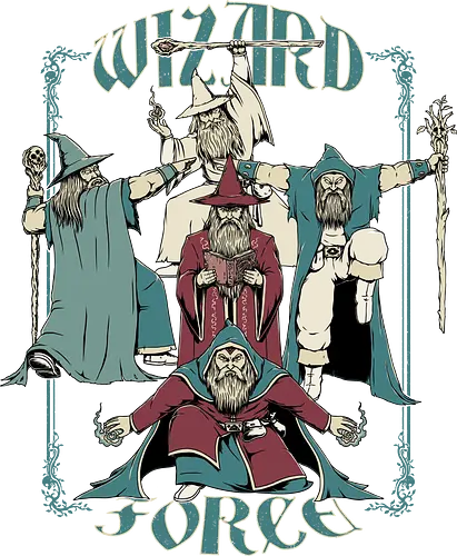 Wizard Force - gray wizard, wizards, mage, magic, necromancer, dark mage, spell caster, fantasy art, Pen and Paper, dungeon master, dark wizard