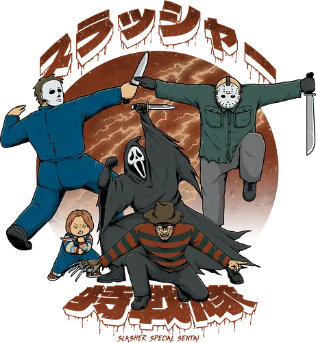 Slasher Force - slashers, slash movie, horror movies, slasher films, ghost face, classic horror, retro horror, jason, freddy, myers