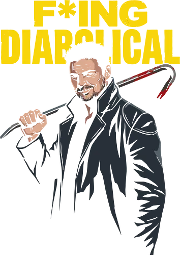Billy Butcher: F*cking Diabolical - Billy Butcher, The Boys TV show, f*cking diabolical, Karl Urban, Butcher crowbar, anti-hero t-shirt, dark superhero parody, The Boys fan apparel, British vigilante, cult TV quote shirt