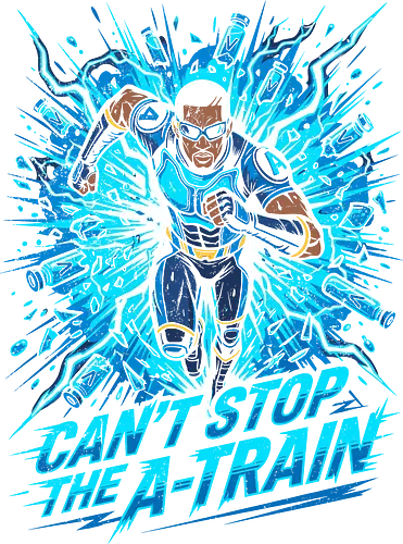 A-Train: Can’t Stop the A-Train - A-Train, The Boys speedster, Can't stop the A-train, compound V, superhero speed, fast hero art, dynamic graphic tee, Vought international, The 7