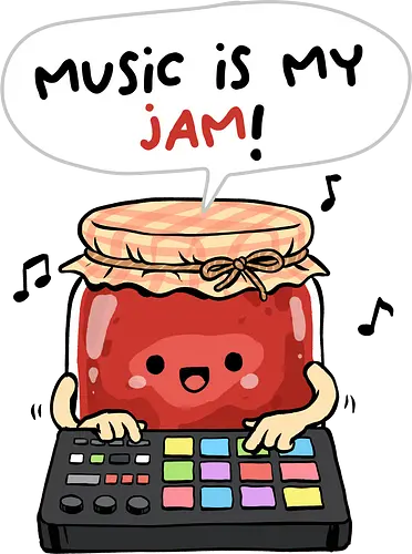 Music is My Jam - music is my jam, disco, dj, edm, hip hop, jam, music, music is life, music teacher, musician, party, strawberry, strawberry jam, music lover