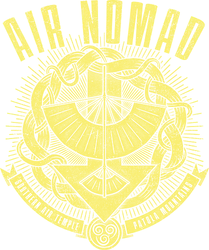 Air Nomad Avatar Der Herr der Elemente - Air Nomad Kunst, Avatar Der Herr der Elemente, Südlicher Lufttempel, Luftnomaden, Luftbändigung, Geek Kleidung, östliche Philosophie Pop, spiritueller Geek, minimalistischer Streetwear, Geek Geschenk, Avatar Shirt, Nomaden Symbol, philosophische Animation, Avatar Mandala, Vintage goldene Kunst