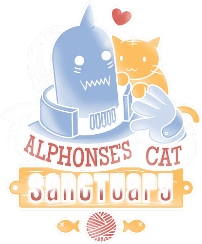 Alphonses Katzenheiligtum - Alphonse Elric Kunst, Fullmetal Alchemist, Katzenheiligtum, Al Katzen, Anime Shirt, Otaku Kultur, Kawaii Anime, süßer Streetwear, Geek Geschenk, Alphonse Rüstung, FMA Shirt, Anime Katzen, süßes dunkles Anime, Alphonse Chibi, Manga Katzenliebe