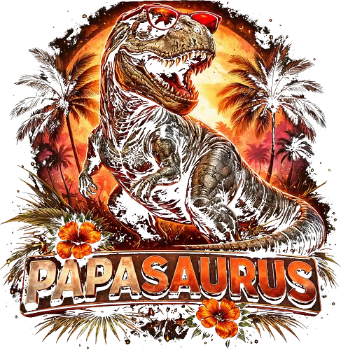 Mein Papasaurus - 80s, nostalgic, trex, dad, papasaurus, dinosaurs, dino, jurassic, geek, father's day, father, funny, movies