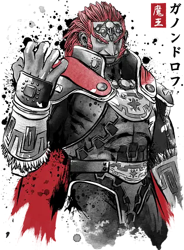 The evil king sumi e - video games, gamer, gaming, sumi e, retro, cute, japanese art, Princess